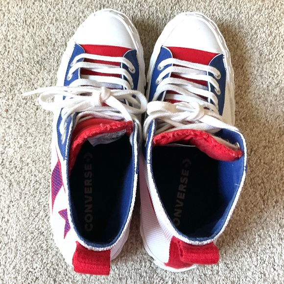 Converse UNT1TL3D High Top Sneakers Red White Blue Sz 7 men’s/ Sz 9 women’s - Picture 9 of 11